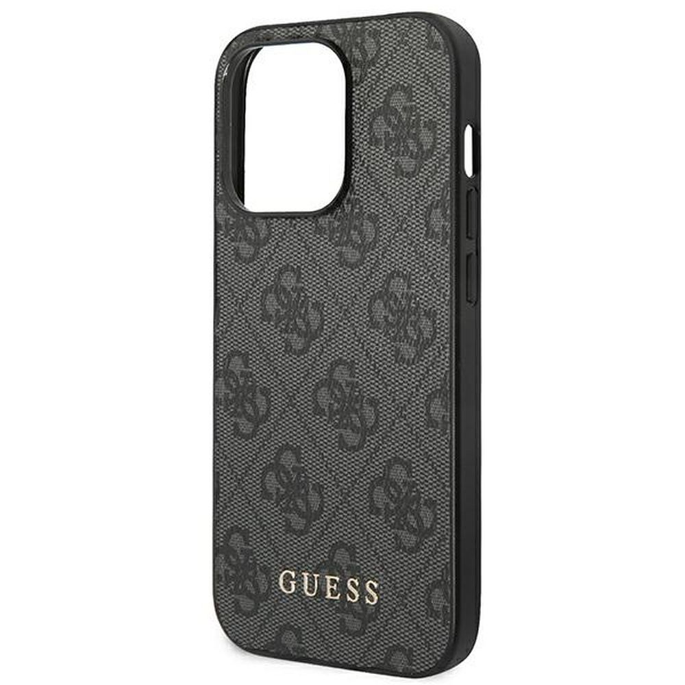 GUESS case for IPHONE 14 Pro GUHCP14LG4GFGR (4G Gold Logo) grey