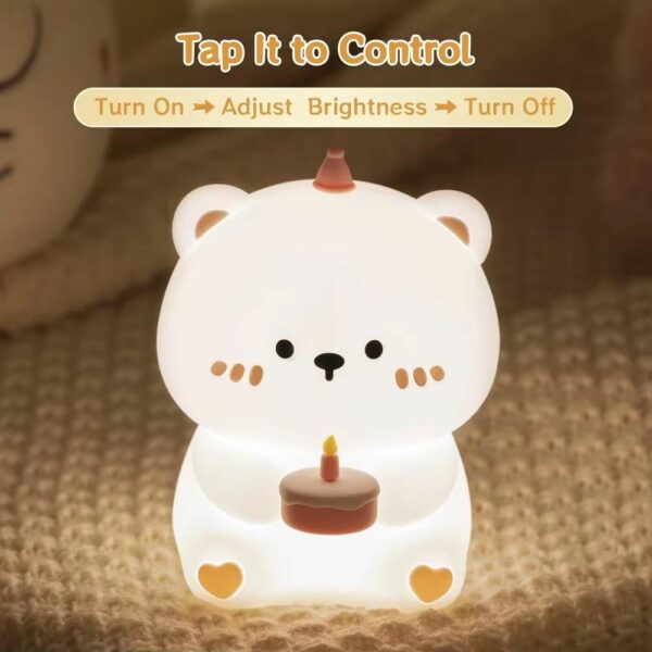 Table lamp bedside birthday teddy bear Art Deco touch style