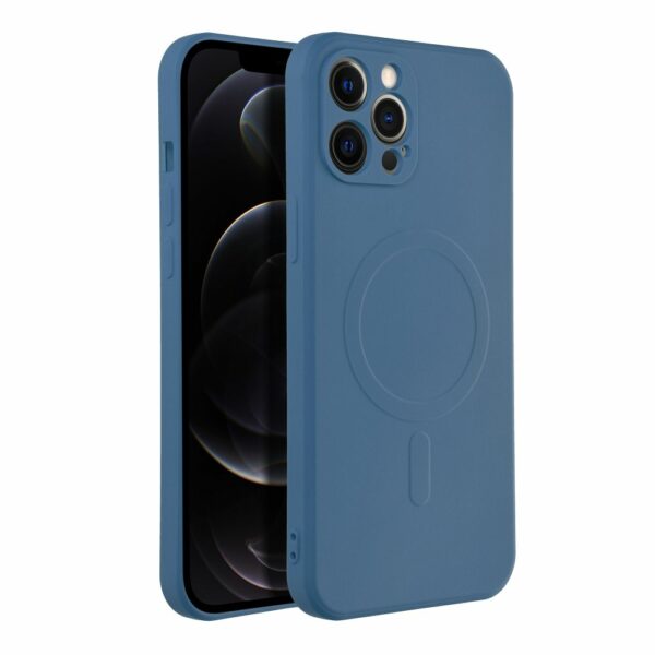 SILICONE MAG COVER case compatible with MagSafe for IPHONE 12 Pro Max blue