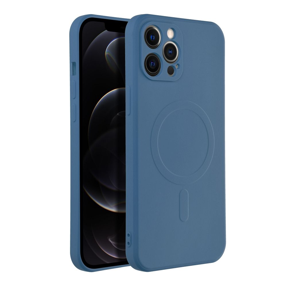 SILICONE MAG COVER case compatible with MagSafe for IPHONE 12 Pro Max blue
