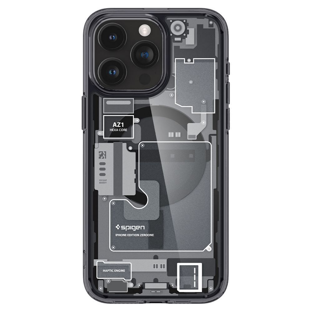 SPIGEN case ULTRA HYBRID MAG compatible with MagSafe for IPHONE 15 Pro Max zero white
