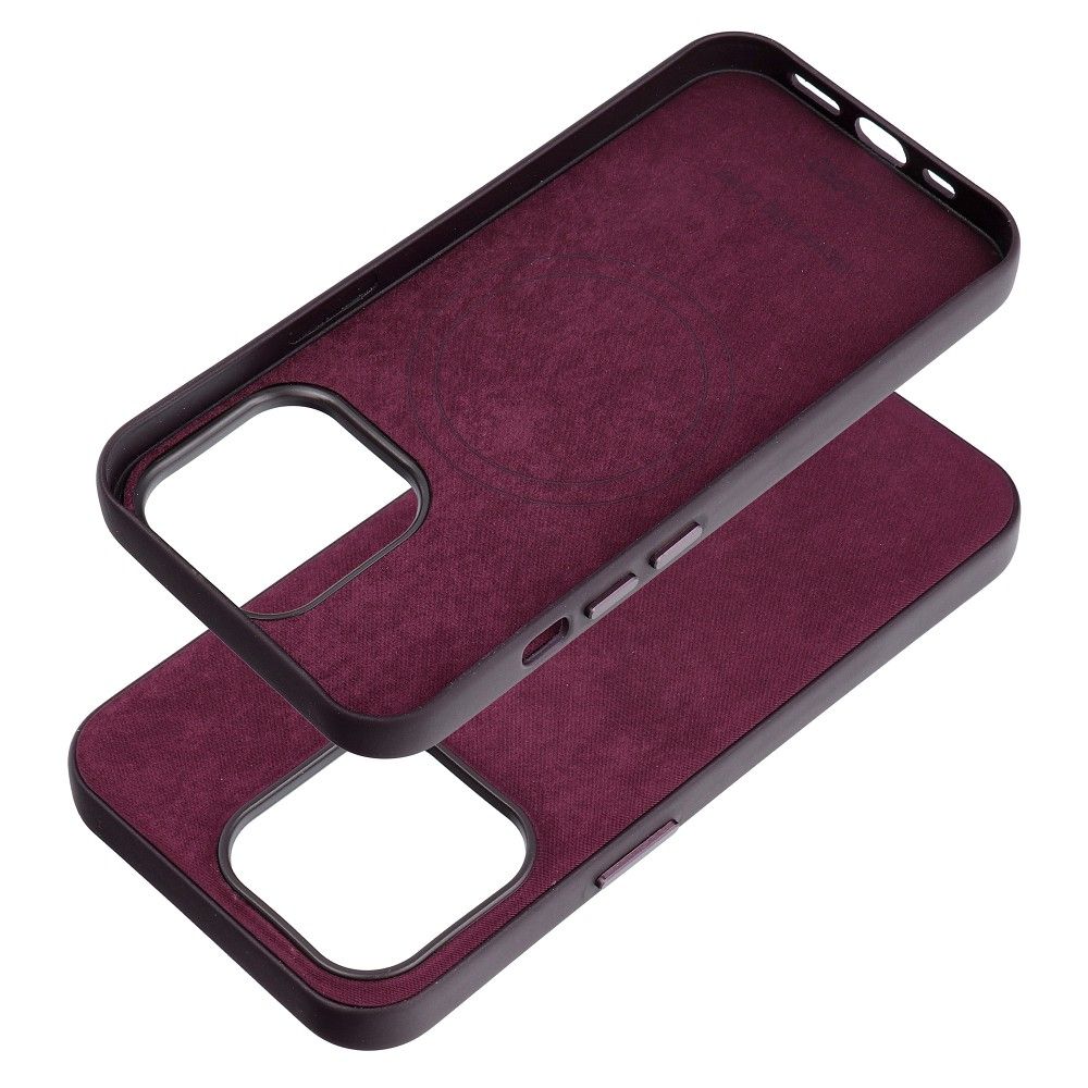 WOVEN MAG COVER case compatible with MagSafe for IPHONE 13 Pro burgundy