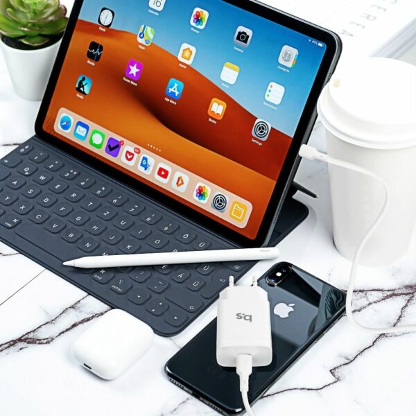 BLUE STAR travel charger Type C + cable Type C to Lightning PD QC4.0 3A 18W TFK-TC-1099C white