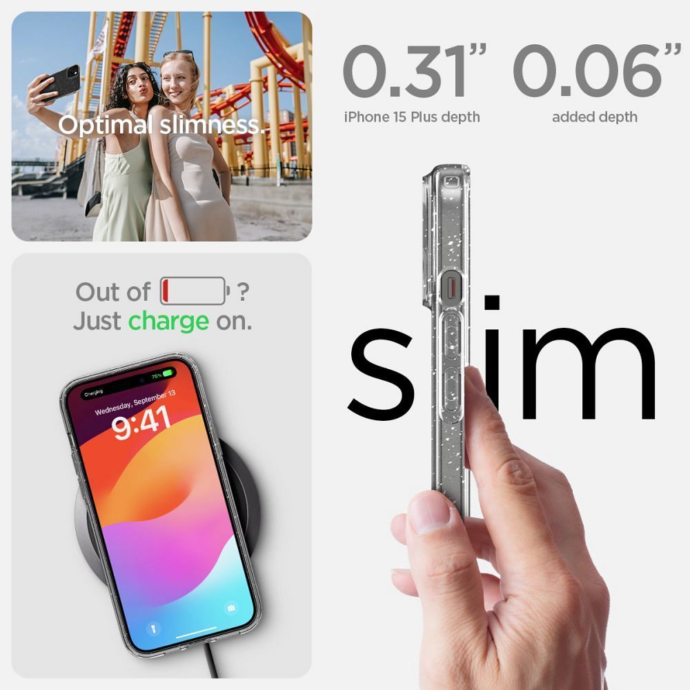 SPIGEN case LIQUID CRYSTAL for IPHONE 15 Plus glitter crystal