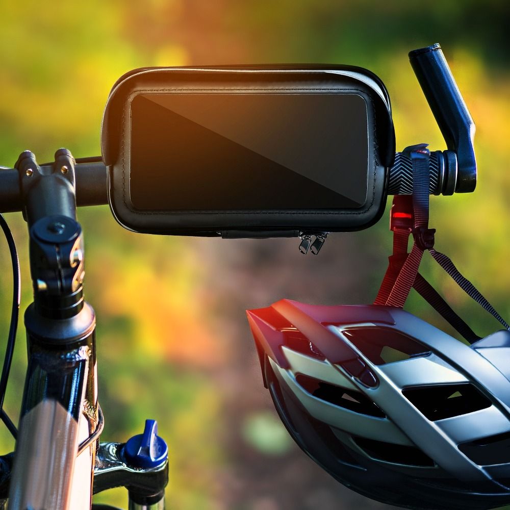 adcebf9519a15c2e897175a9fa8988ab Bike holder waterproof with zip and hood ( 5,5" - 6,3" ) black