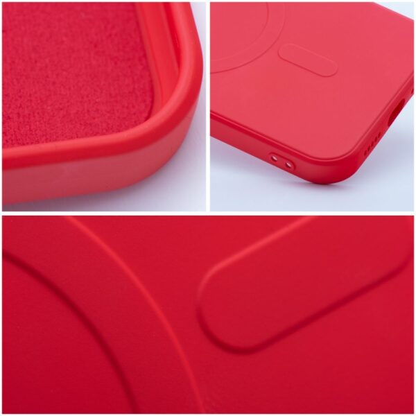 SILICONE MAG COVER case compatible with MagSafe for IPHONE 12 red