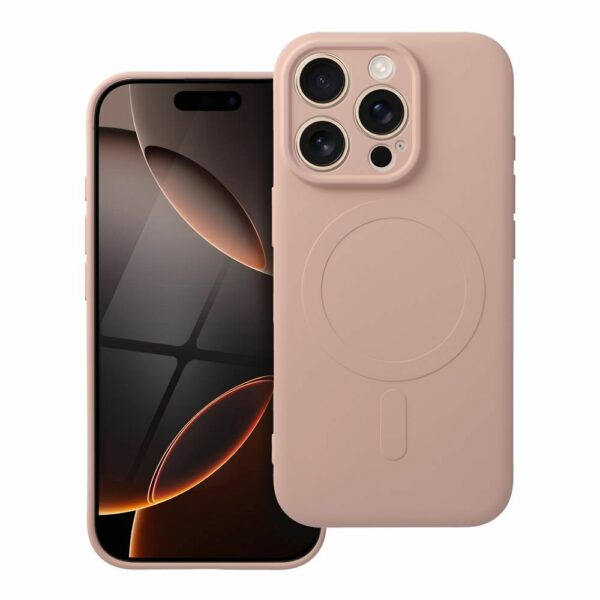 SILICONE MAG COVER case compatible with MagSafe for IPHONE 16 Pro pink