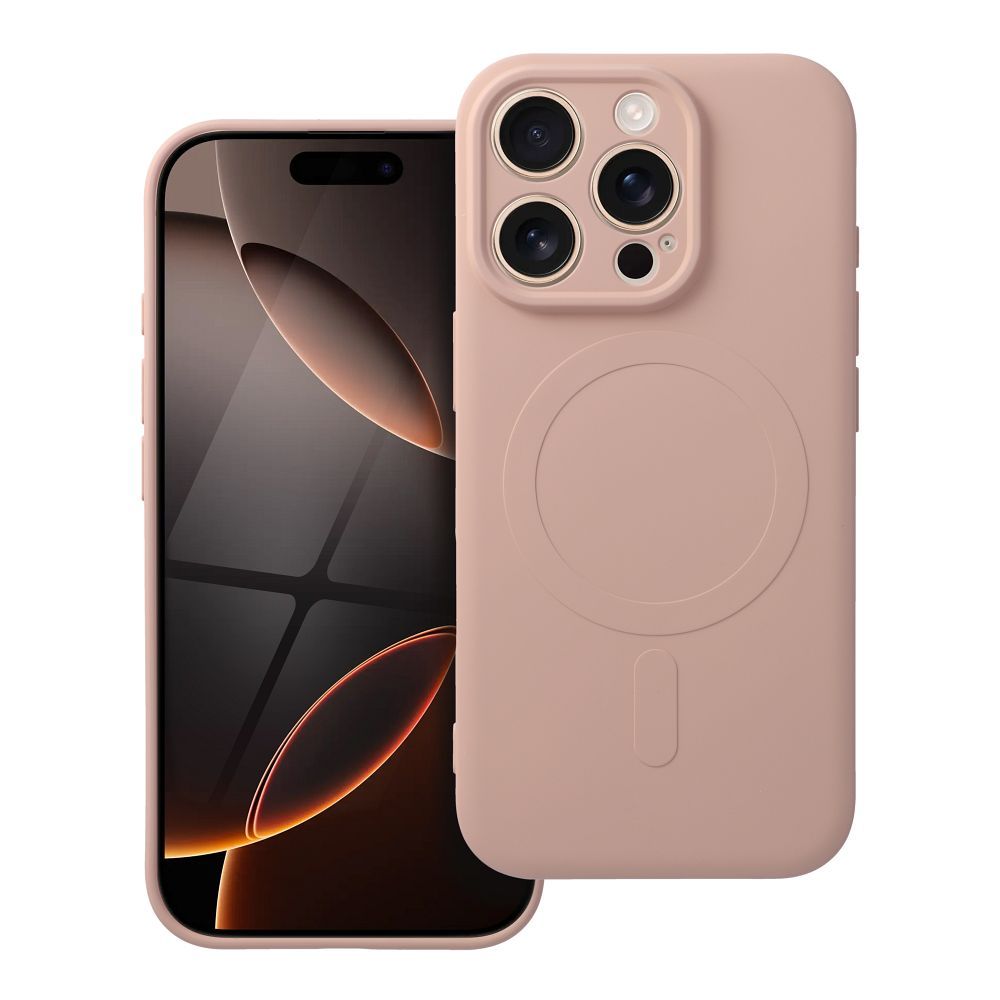 SILICONE MAG COVER case compatible with MagSafe for IPHONE 16 Pro pink