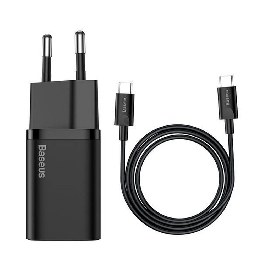 BASEUS charger Type C + cable Type C to Type C PD QC3.0 3A 25W TZCCSUP-L01 black