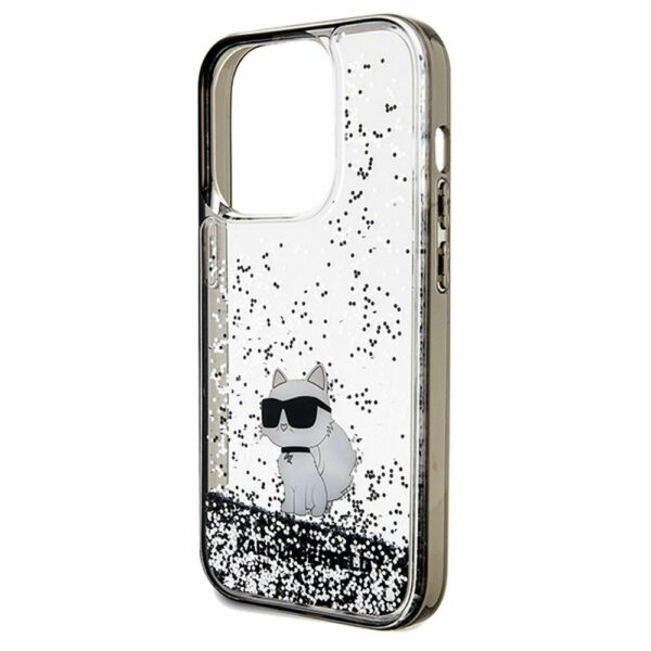 KARL LAGERFELD case for IPHONE 14 Pro KLHCP14LLKCNSK (Liquid Glitter C) transparent