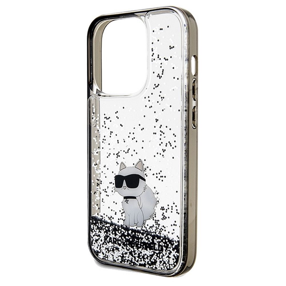 KARL LAGERFELD case for IPHONE 14 Pro KLHCP14LLKCNSK (Liquid Glitter C) transparent