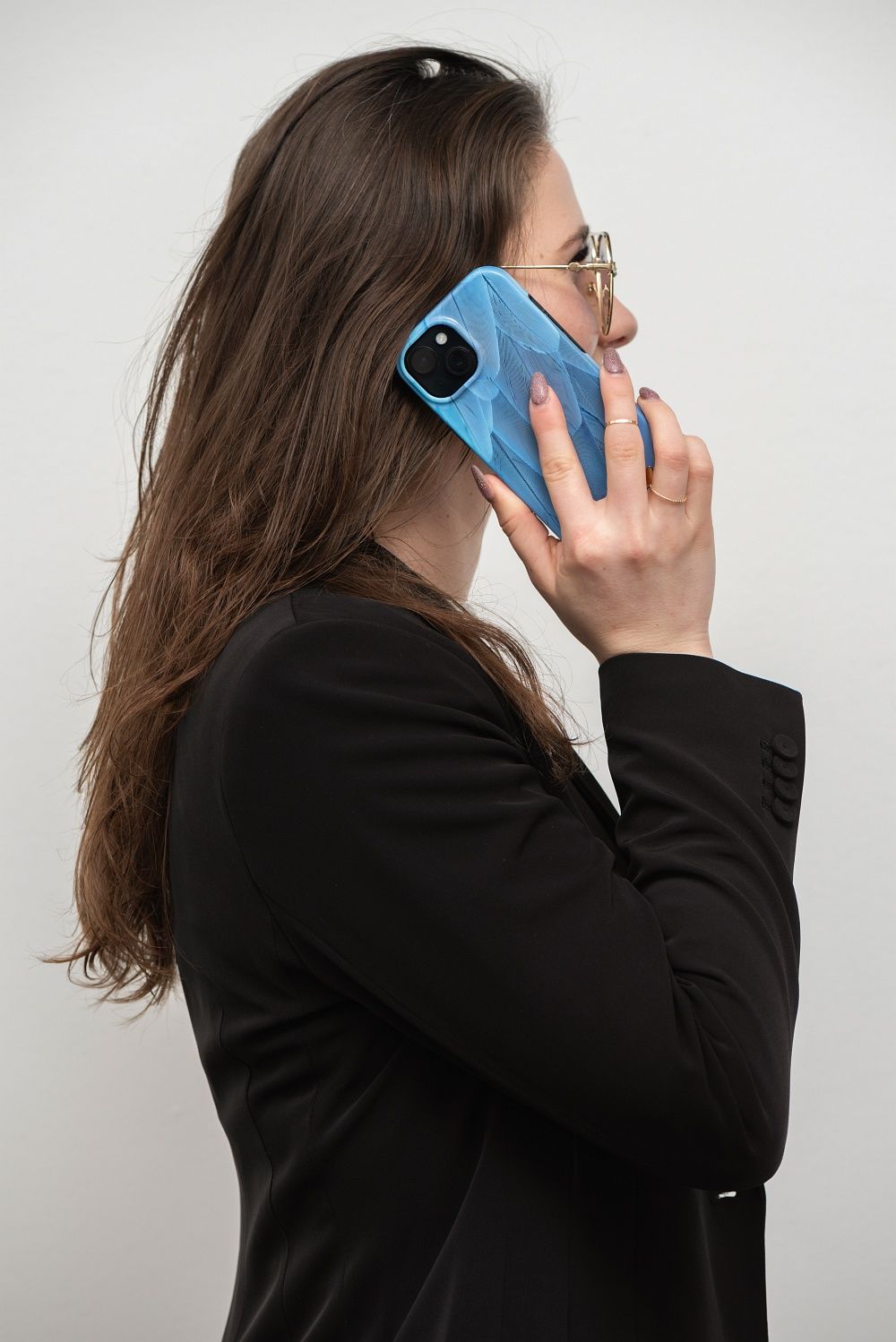 FORCELL F-PROTECT Mirage case compatible with MagSafe for IPHONE 15 Plus blue bird