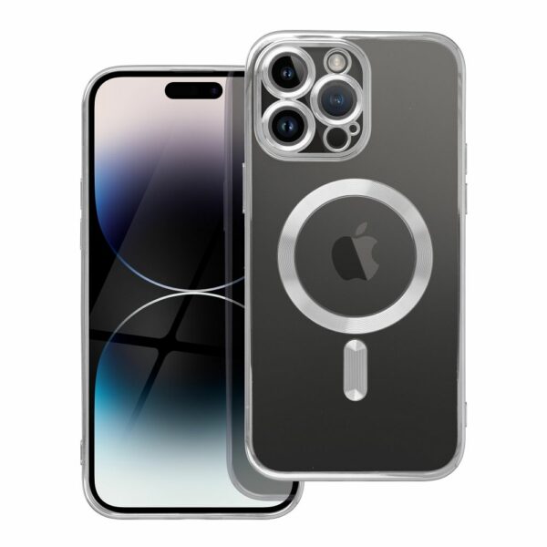 ELECTRO MAG COVER case compatible with MagSafe for IPHONE SE 2025 silver