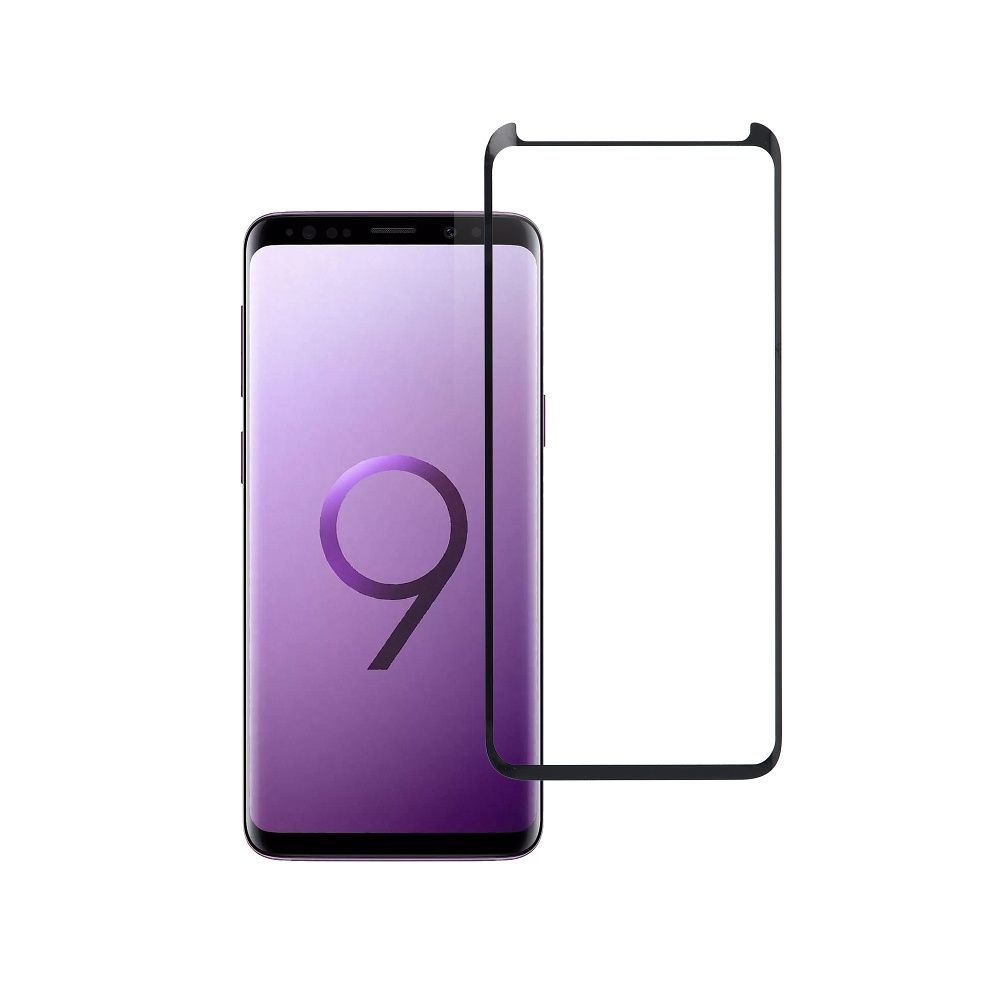 Tempered Glass Blue Star - SAMSUNG Galaxy S9 Full Face (full glue/case friendly) - black Tempered Glass Blue Star