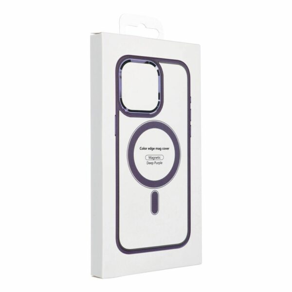 COLOR EDGE MAG COVER case compatible with MagSafe for IPHONE 16 Pro Max deep purple