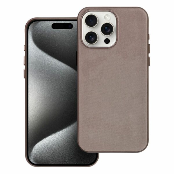 WOVEN MAG COVER case compatible with MagSafe for IPHONE 15 Pro Max light brown