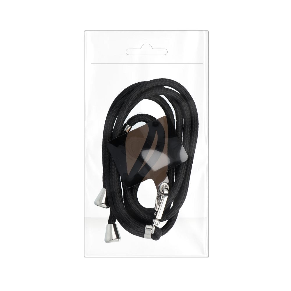 SWING (6mm) pendant for the phone with adjustable length / cord length 165cm (max 82.5cm in the loop) / on the shoulder or neck - black