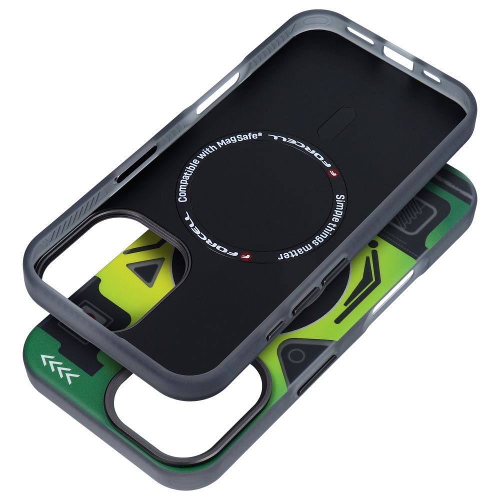 FORCELL F-PROTECT Levels with Dual Layer 4D technology, Military Drop-Test compatible with MagSafe for IPHONE 16 cyber green