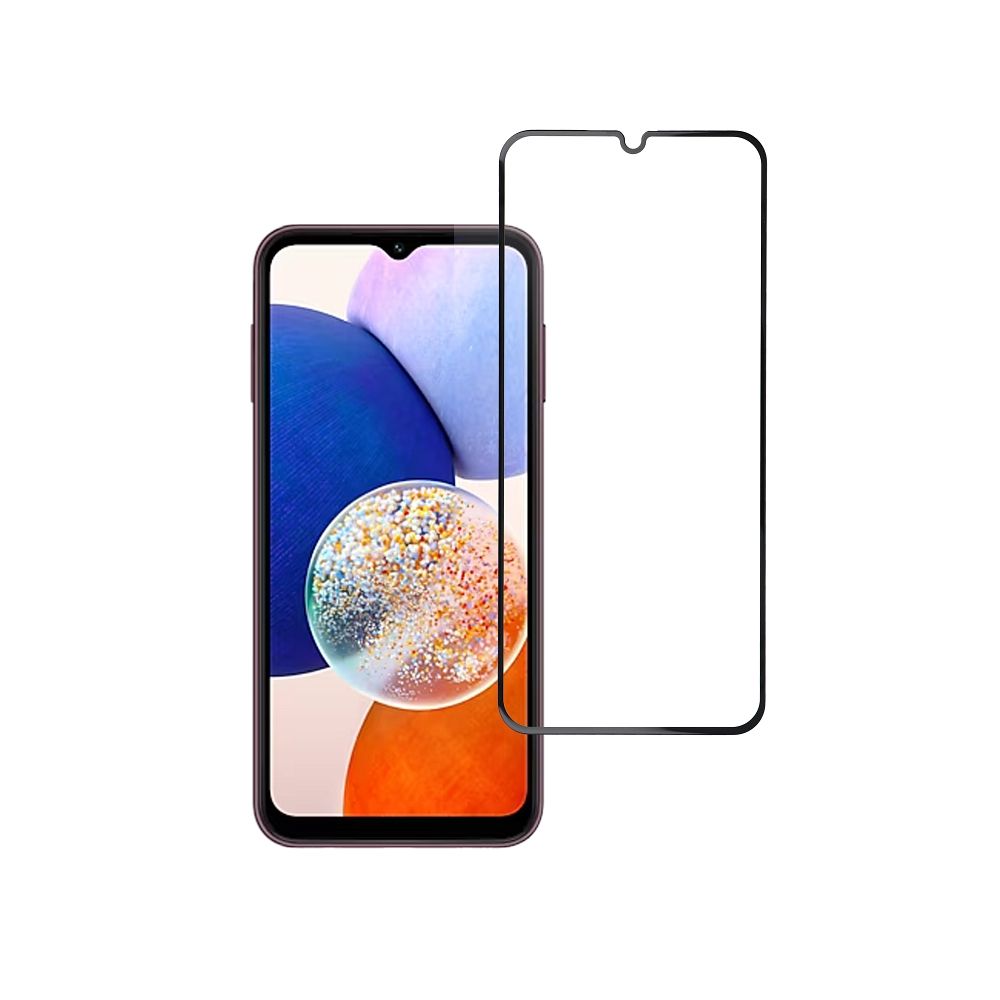 afcf55c81de8842c5da2ea3d7d2d49e2 Tempered Glass Blue Star - SAMSUNG A14 5G Full Face (full glue with frame/small size) - black Tempered Glass Blue Star