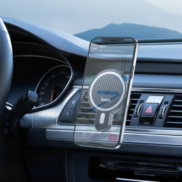 HOCO car holder with wilress charging compatible with MagSafe for air vent 15W CA85 black