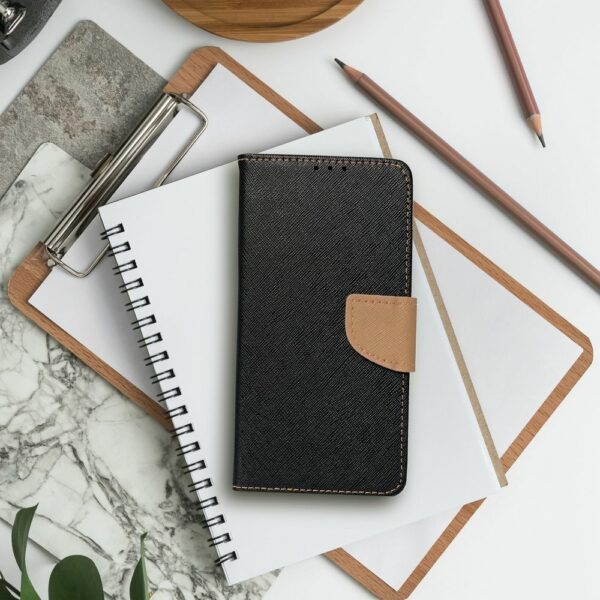 FANCY Book case for SAMSUNG A05S black / gold