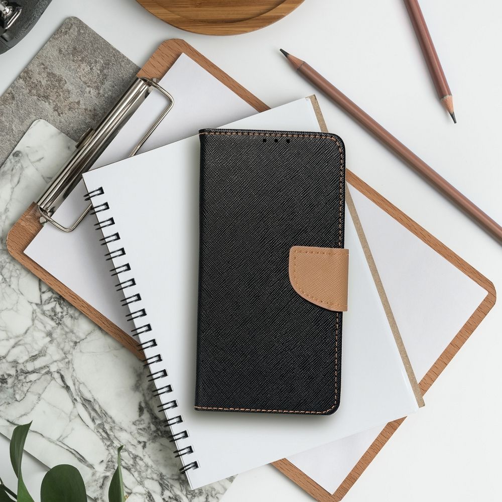 FANCY Book case for SAMSUNG A05S black / gold