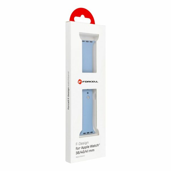 FORCELL F-DESIGN FA01 silicone strap for APPLE Watch 38 / 40 / 41 mm misty blue