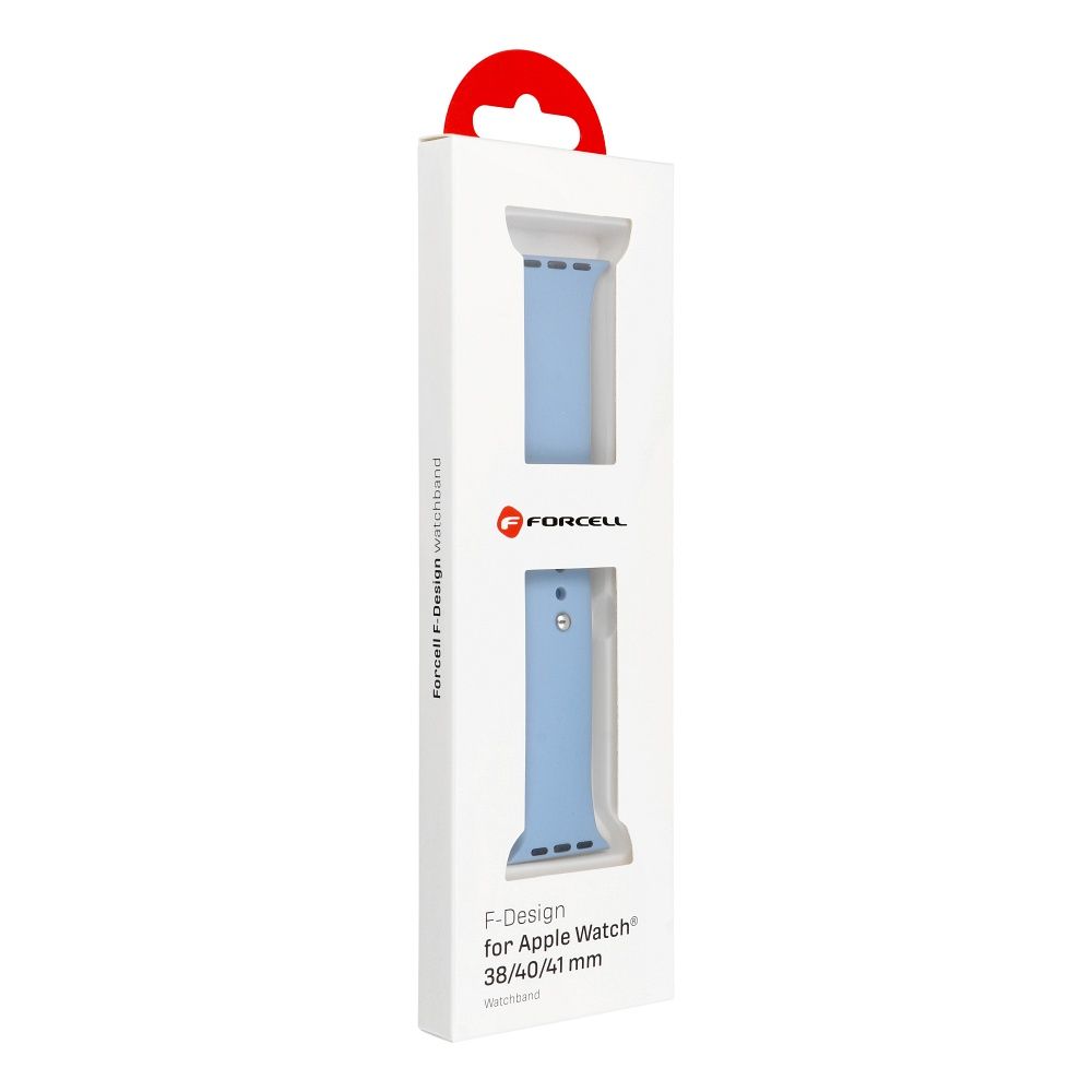 FORCELL F-DESIGN FA01 silicone strap for APPLE Watch 38 / 40 / 41 mm misty blue