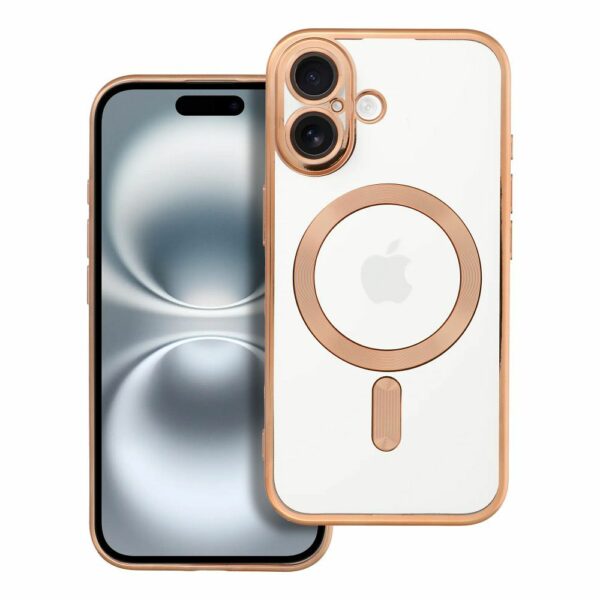 ELECTRO MAG COVER case compatible with MagSafe for IPHONE 16 gold