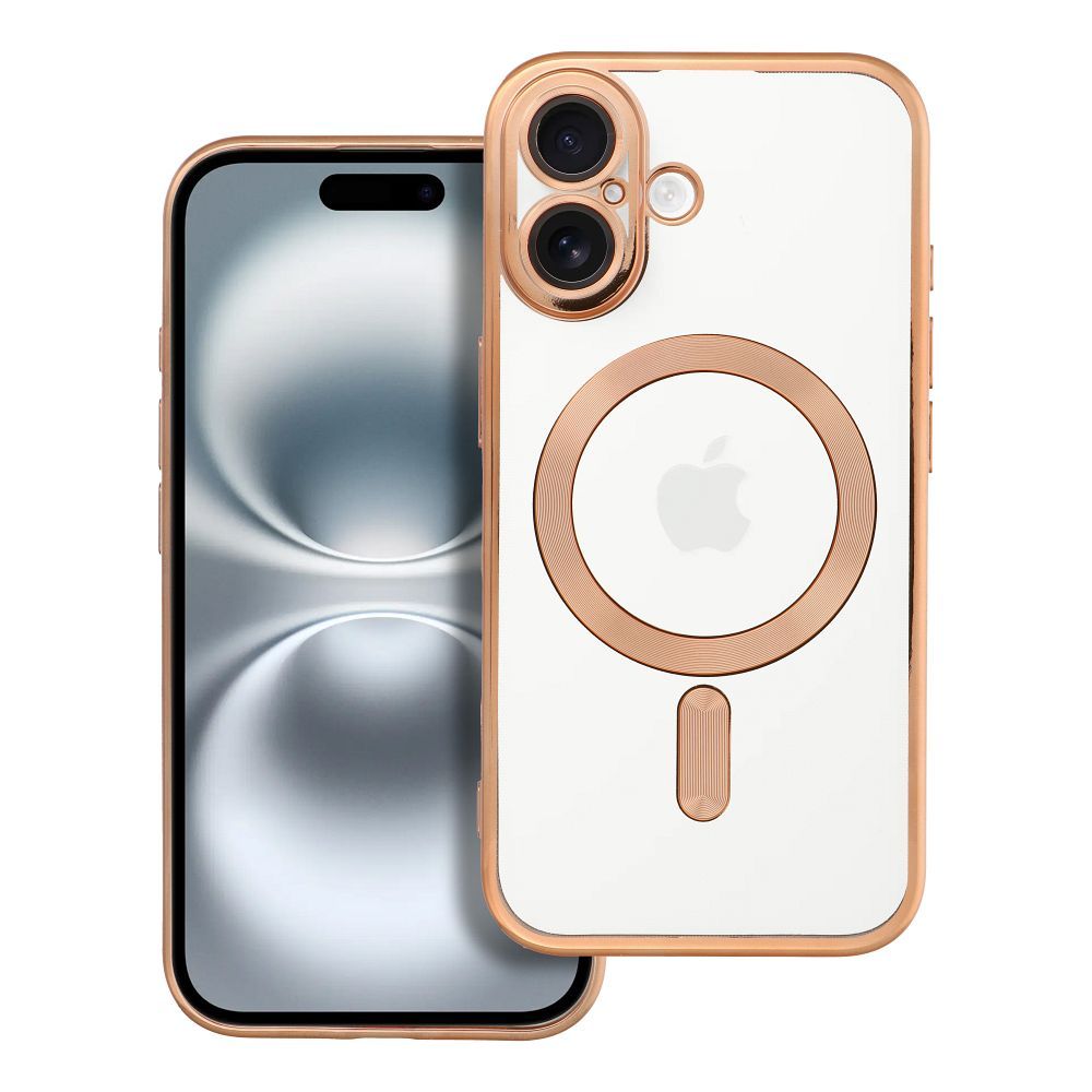 ELECTRO MAG COVER case compatible with MagSafe for IPHONE 16 gold