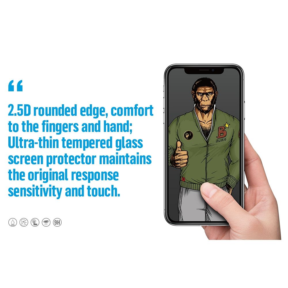 5D Mr. Monkey Glass - for Samsung Galaxy A26 5G black (Strong Lite)