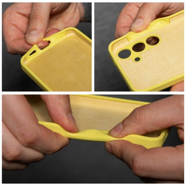 Case SILICONE 2mm for MOTOROLA G55 5G lemon