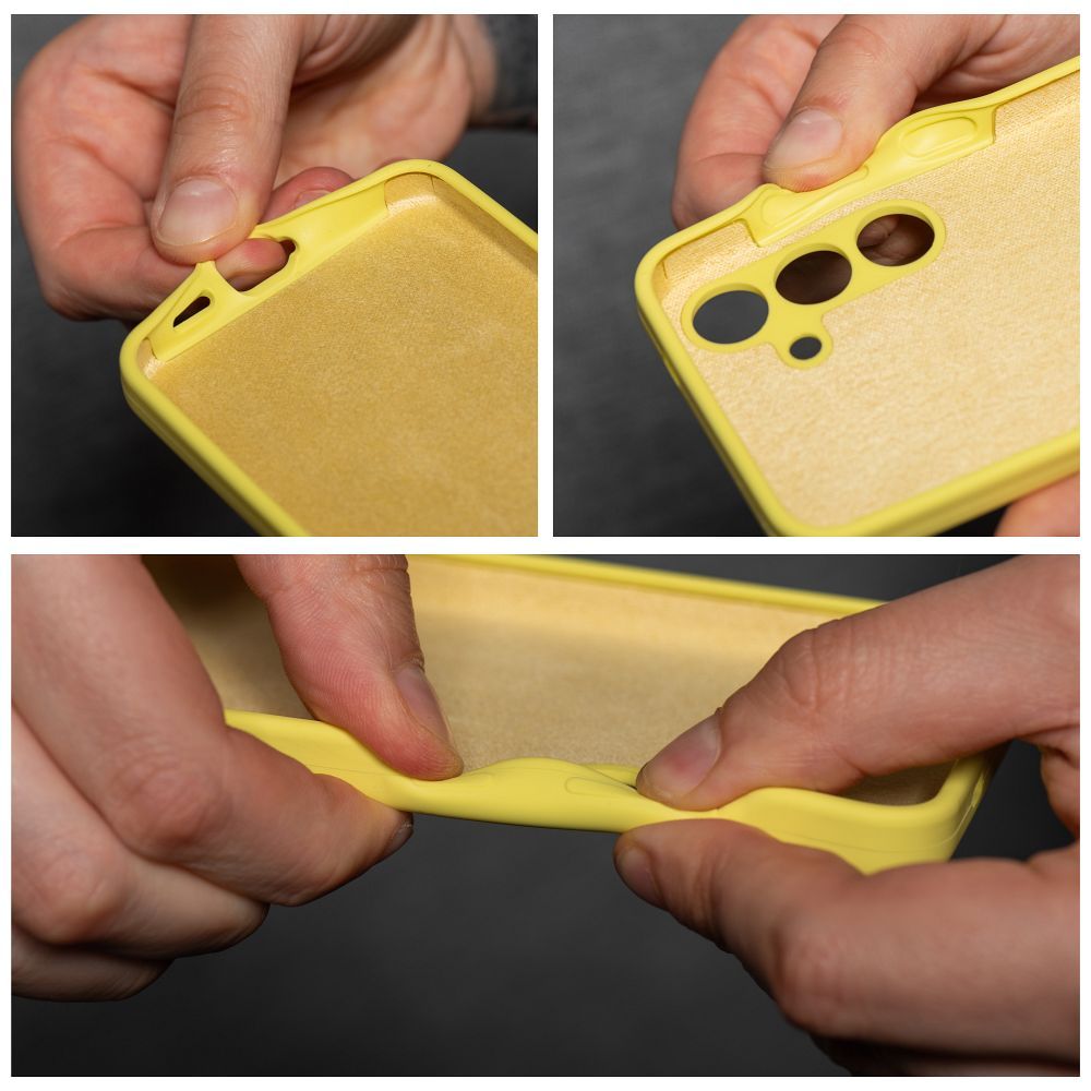 Case SILICONE 2mm for MOTOROLA G55 5G lemon