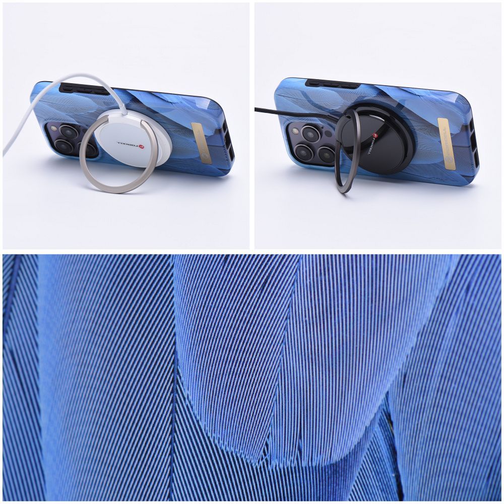 FORCELL F-PROTECT Mirage case compatible with MagSafe for IPHONE 15 Plus blue bird