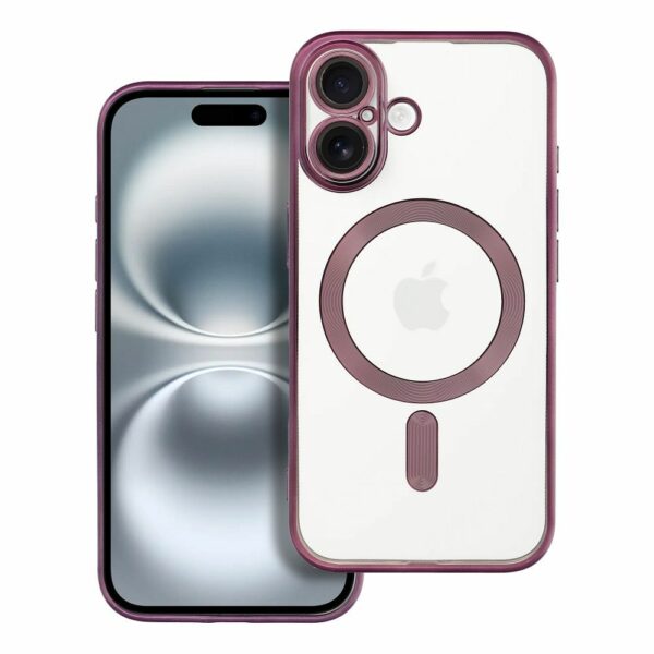 ELECTRO MAG COVER case compatible with MagSafe for IPHONE 16 deep purple