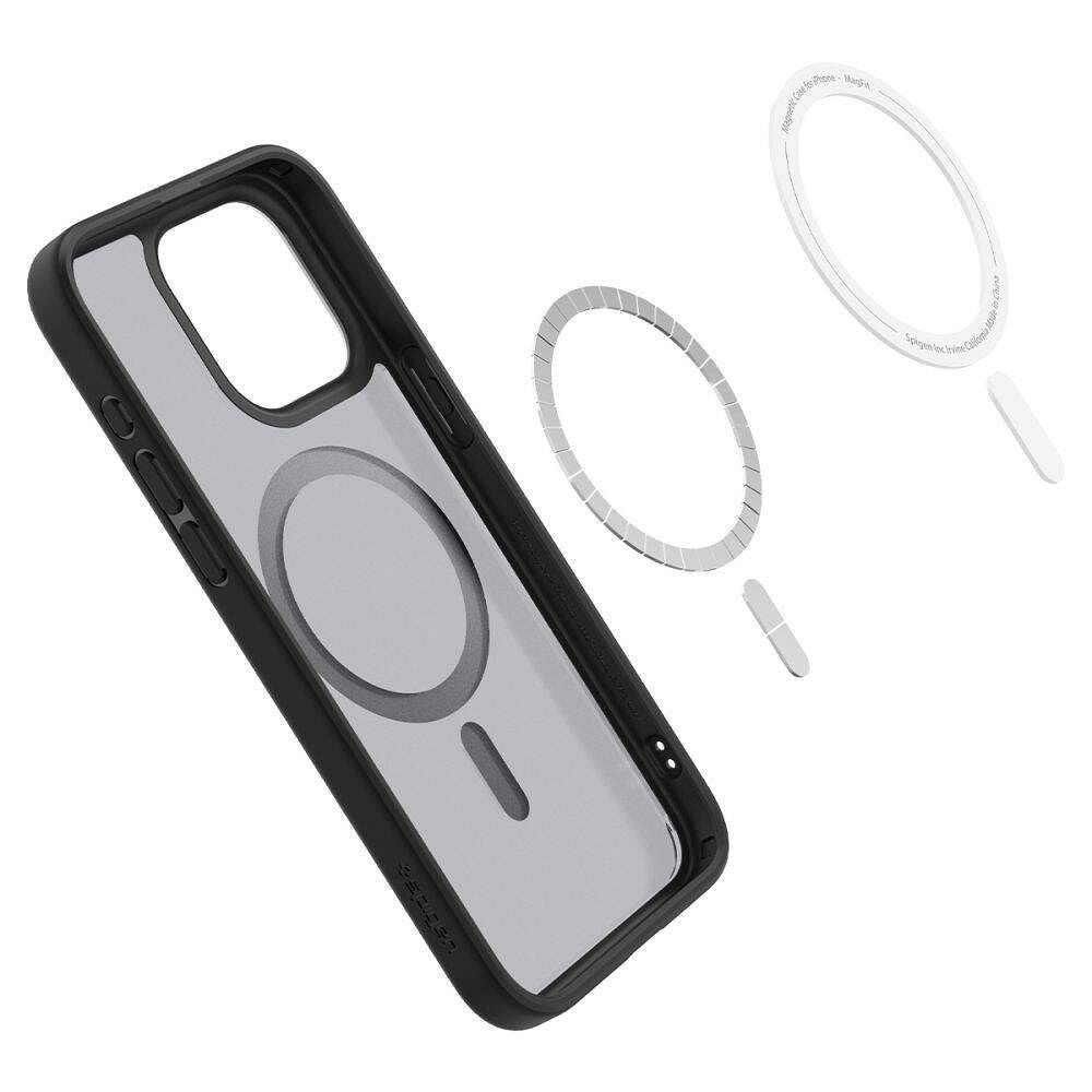 SPIGEN case ULTRA HYBRID MAG compatible with MagSafe for IPHONE 16 Pro frost black