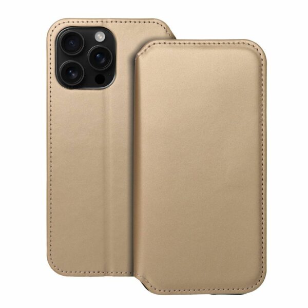 DUAL POCKET Book case for IPHONE 16 Pro Max gold