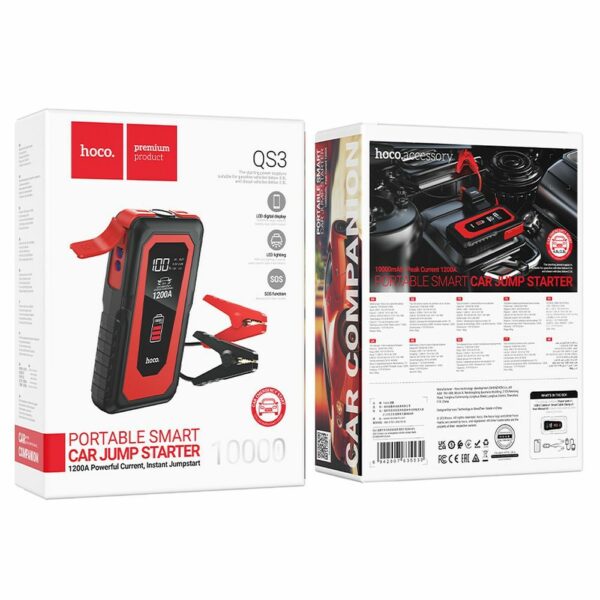 HOCO powerbank 10000 mAh with car emergency starter 2,4A 18W QS3 black