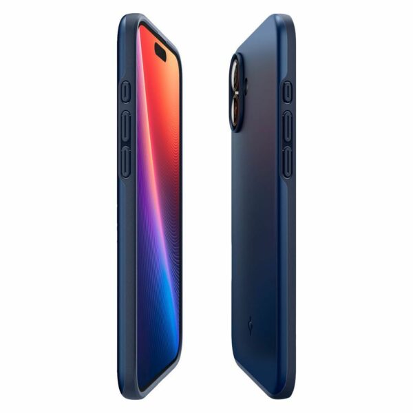SPIGEN case THIN FIT MAG compatible with MagSafe for IPHONE 16 navy blue
