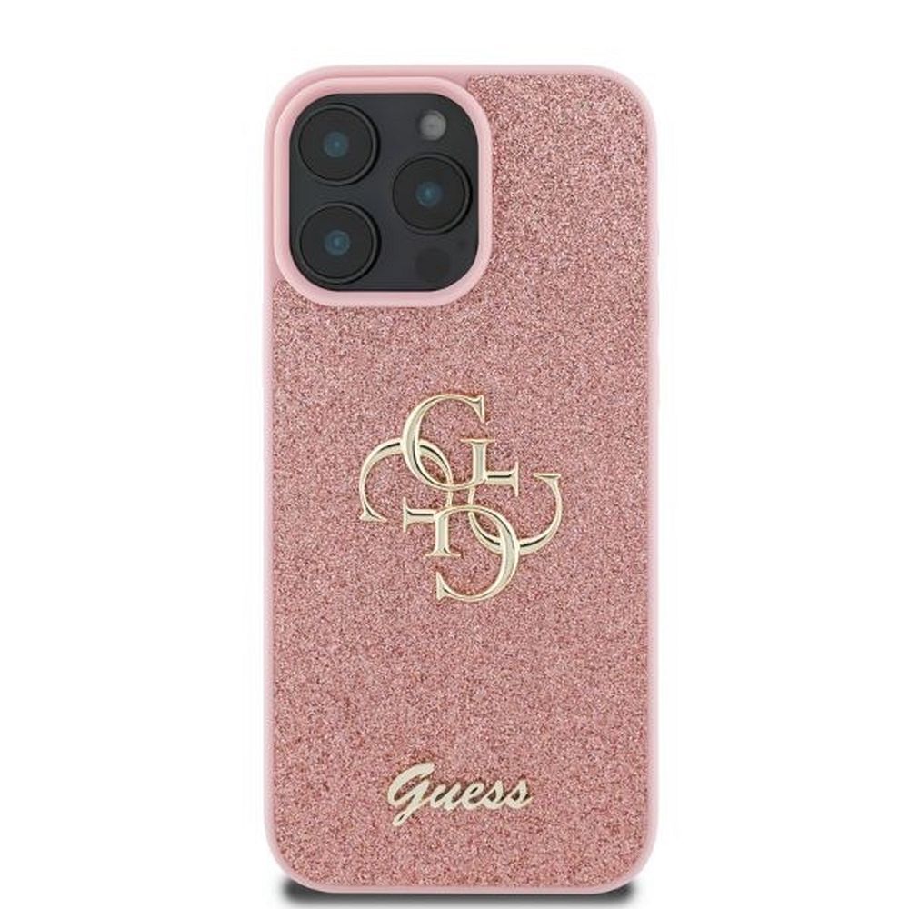 GUESS case for IPHONE 16 Pro Max GUHCP16XHG4SGP (Fixed Glitter Big 4G) pink