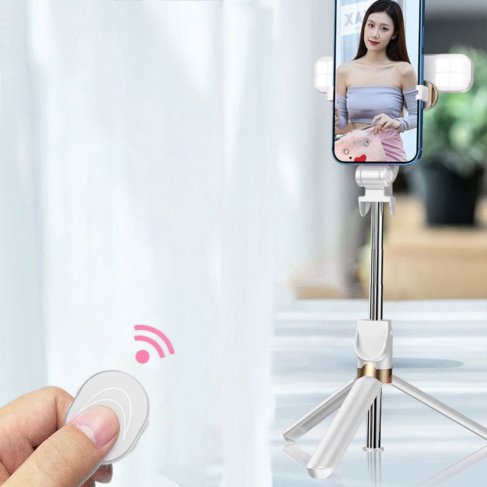 Selfie stick with wireless remote control tripod with LED SSTR-20 white