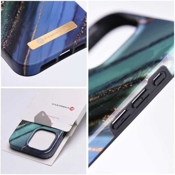 FORCELL F-PROTECT Mirage case compatible with MagSafe for IPHONE 15 Pro Max jade marble