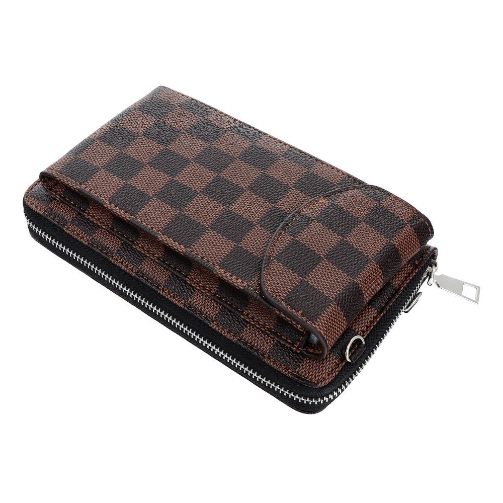Stylish bag for mobile phone chocolate check