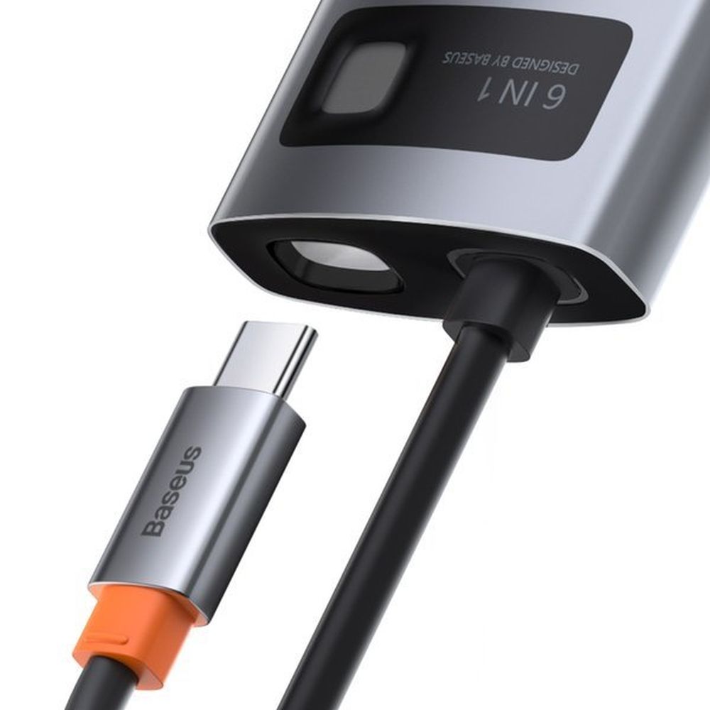 BASEUS adapter HUB 6in1 Type C D CAHUB-CV0G gray