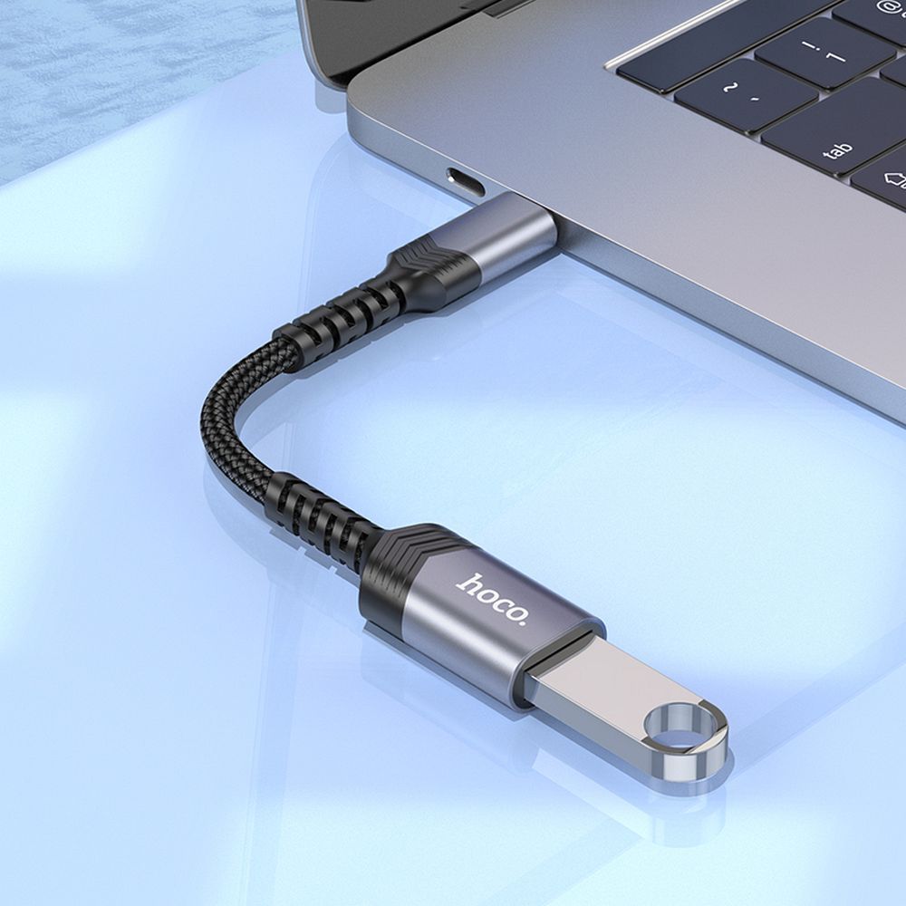 HOCO adapter OTG Type C (male) to USB A (female) 3.04A UA24 black
