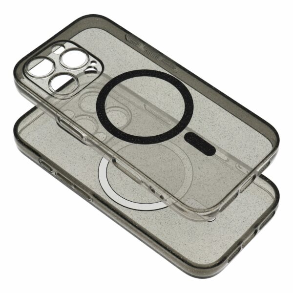 CLEAR MAG COVER case compatible with MagSafe for SAMSUNG S25 Plus black