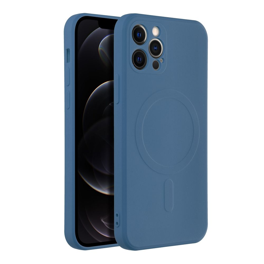 SILICONE MAG COVER case compatible with MagSafe for IPHONE 12 Pro blue