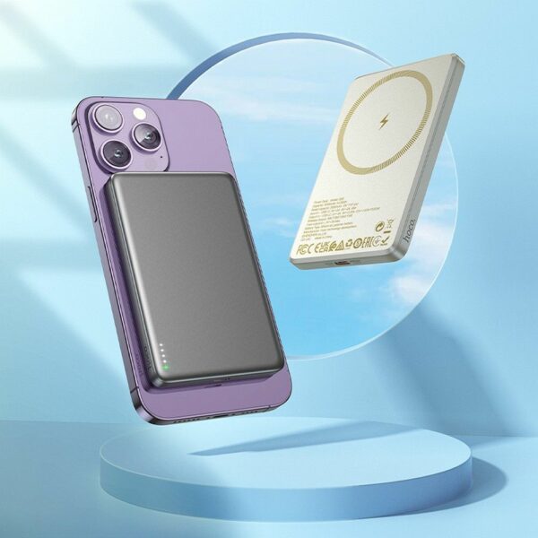 HOCO powerbank 5000 mAh compatible with MagSafe PD QC 2A 20W Q26 metal gray