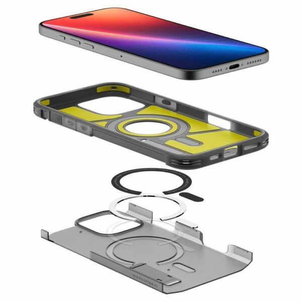SPIGEN case TOUGH ARMOR MAG compatible with MagSafe for IPHONE 16 Pro Max frost black