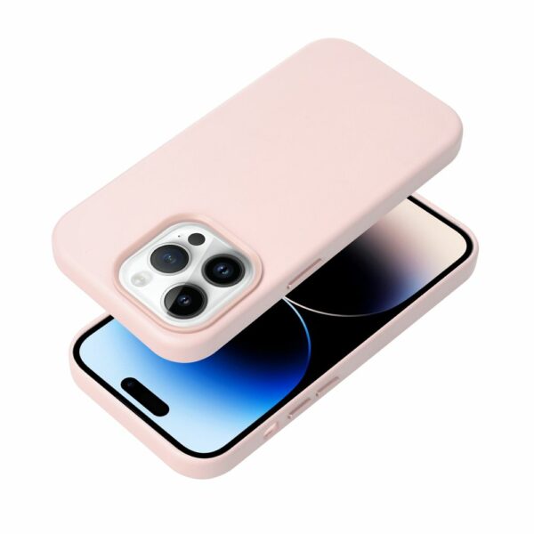 Case LEATHER MAG COVER compatible with MagSafe do IPHONE 16 Plus sand pink